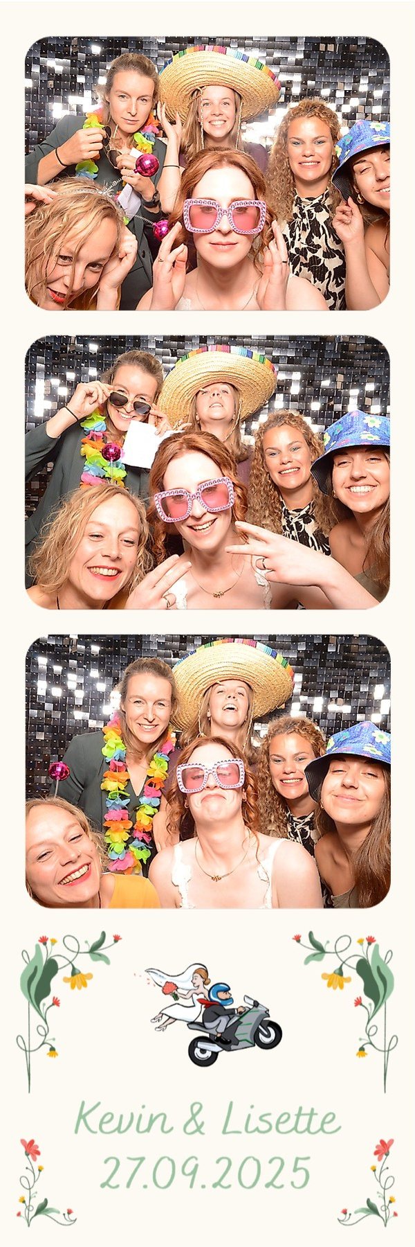 Fotostrip met bloemenrand